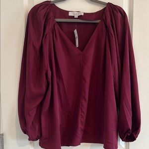 NWT LOFT Women's Burgundy Top